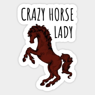 Crazy Horse Lady Sticker